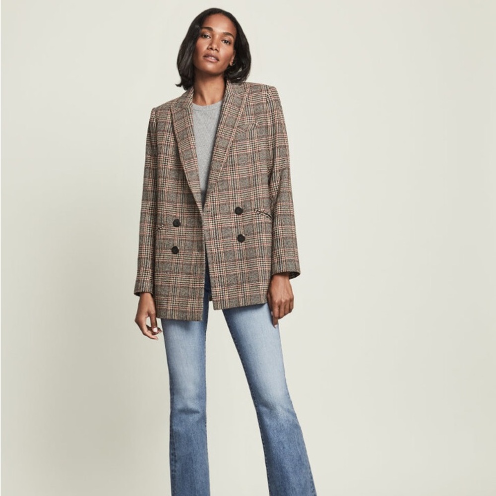 Veronica Beard Oria Glen Plaid Dickey Jacket
